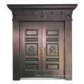 Brazil Purple Bronze Color Burglar Proof Cheap Sing Or Double Safety Steel Door For Main Entry